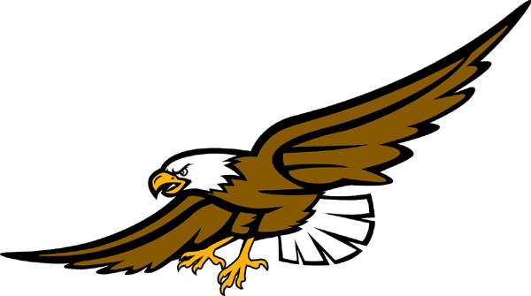 Eagle team mascot color vinyl sports sticker. Make it uniquely your own! Eagle 2